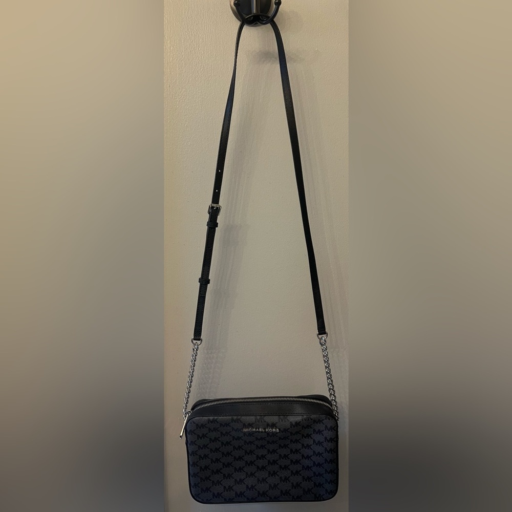 Michael Kors Black Medium Size Camera Crossbody Bag